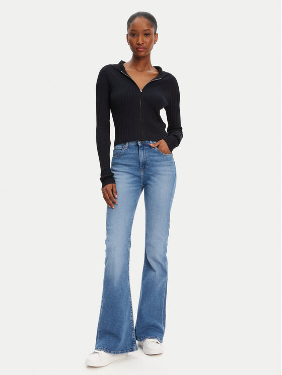 Lee Lee Jeans hlače Breese L32YROEU Modra Flare Fit