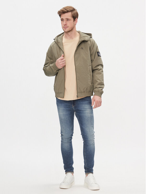 Calvin Klein Jeans Calvin Klein Jeans Μπουφάν μεταβατικό Hooded Padded Harrington J30J324698 Πράσινο Regular Fit