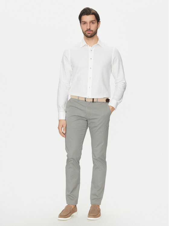 Michael Kors Michael Kors Cămașă MK0DS01556 Alb Slim Fit