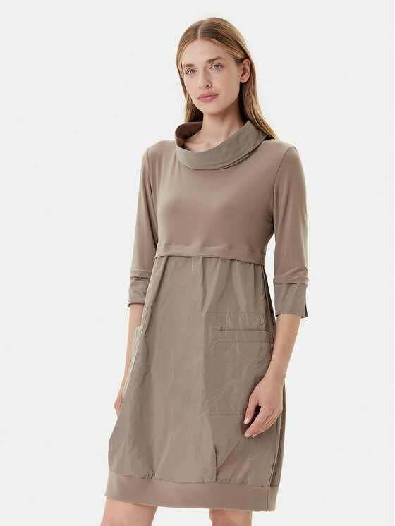 Joseph Ribkoff Sukienka codzienna 173444F25 Khaki Regular Fit
