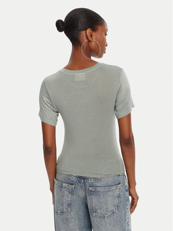 Juicy Couture Juicy Couture Tricou Sheer JCWCT225301 Verde Slim Fit