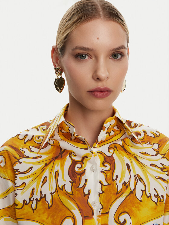 Dolce&Gabbana Dolce&Gabbana Cămașă F5S65T FI5JK Galben Regular Fit