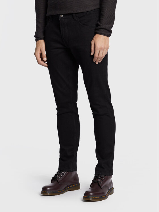Solid Džínsy 21104850 Čierna Slim Fit
