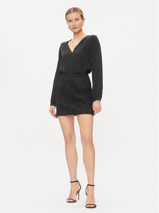 Kontatto Kontatto Fustă mini NO160F Negru Regular Fit