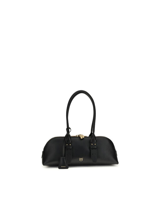 PINKO PINKO Borsetta Black Calf Leather Bos Taurus Shoulder Nero
