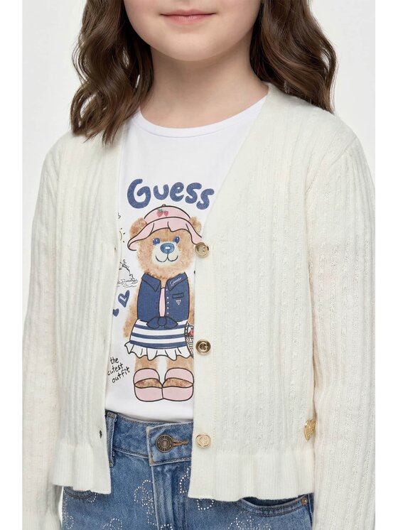 Guess Kids Guess Kids Svetr 180868 Bílá Classic Fit