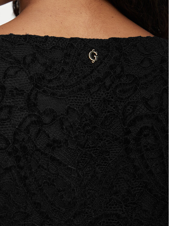 Guess Guess Sukienka koktajlowa W6BK54 K6389 Czarny Slim Fit