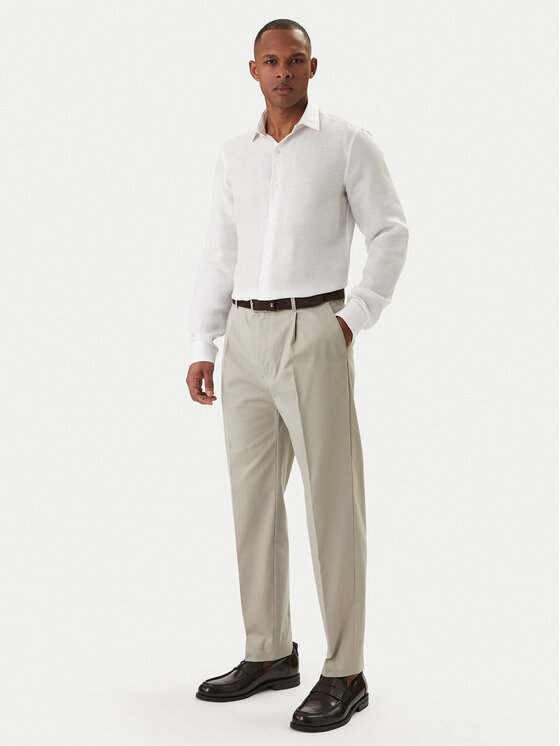 Calvin Klein Calvin Klein Koszula LV019EU121 Biały Regular Fit
