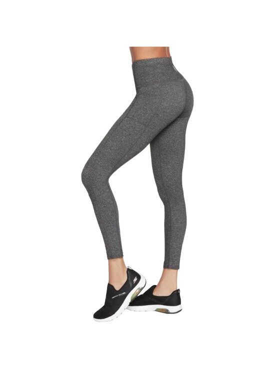 Skechers Skechers Legginsy Skechers Go Walk High Waisted Legging Szary Slim Fit