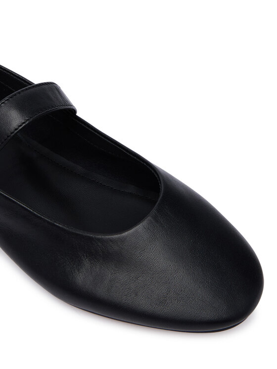 Tommy Hilfiger Tommy Hilfiger Балеринки Buckle Leather Ballerina FW0FW09684 Черен