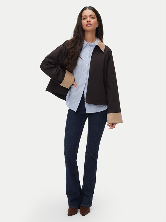 Vero Moda Vero Moda Košeľová bunda Vicky 10347720 Hnedá Relaxed Fit