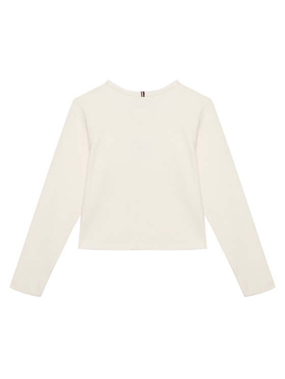 Tommy Hilfiger Tommy Hilfiger Majica KG0KG09065 S Écru Regular Fit