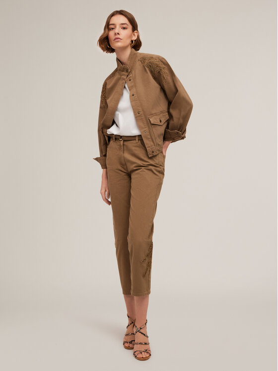 Motivi Motivi Pantaloni di tessuto P735Q103842N035 Verde Regular Fit