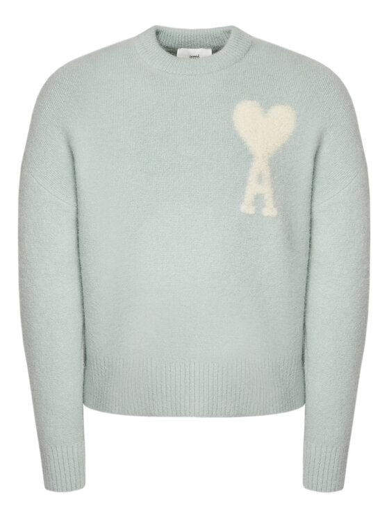 AMI Paris AMI Paris Sweter UKS025.KN0032 Błękitny Regular Fit