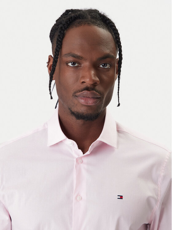 Tommy Hilfiger Tommy Hilfiger Marškiniai MW0MW38347 Rožinė Slim Fit