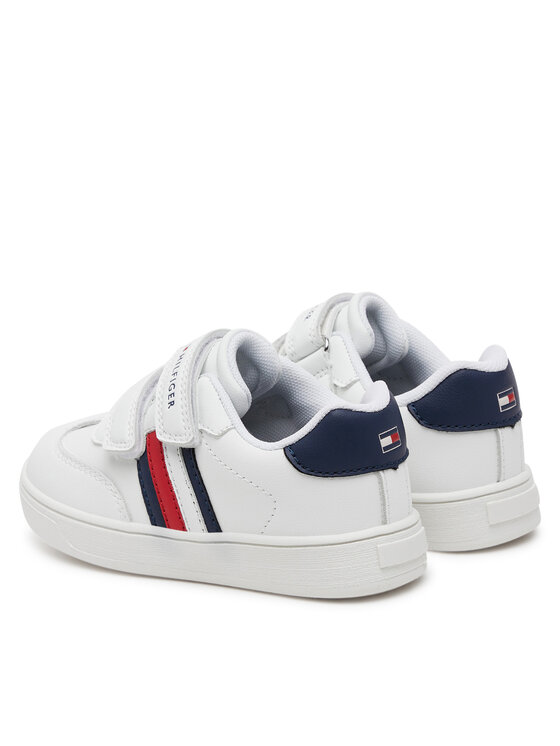 Tommy Hilfiger Tommy Hilfiger Sneakersy Stripes Low Cut Velcro Sneaker T1X9-33839-1355 M Biały
