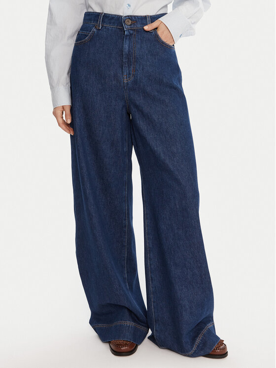 Weekend Max Mara Weekend Max Mara Džinsi Ciro 2525186042 Tumši zils Wide Leg