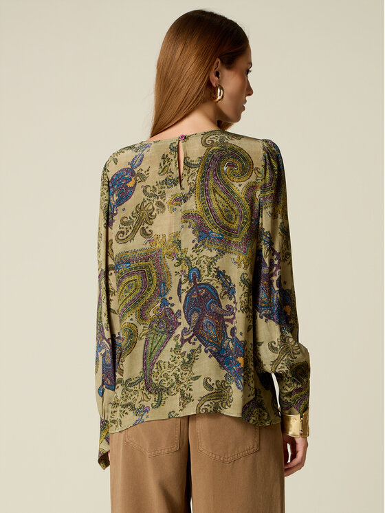 Oltre Oltre Blusa 2146J000943N0S5 Verde Regular Fit