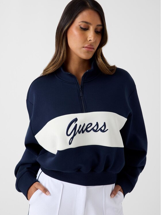 Guess Guess Mikina 182625 Světle modrá Classic Fit