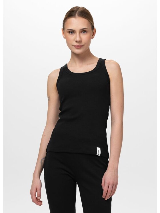 PITBULL PITBULL Tank top Rib LAYLA II Czarny Regular Fit