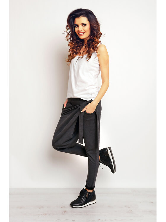 Infinite You Infinite You Dámské kalhoty M092 Šedá Basic Fit
