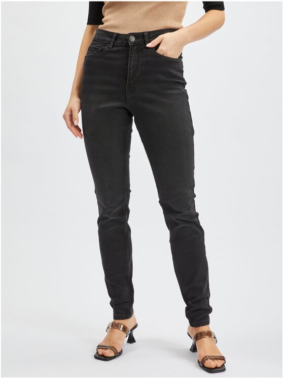 Orsay Orsay Jeansy 311860-667000__36 Czarny Skinny Fit
