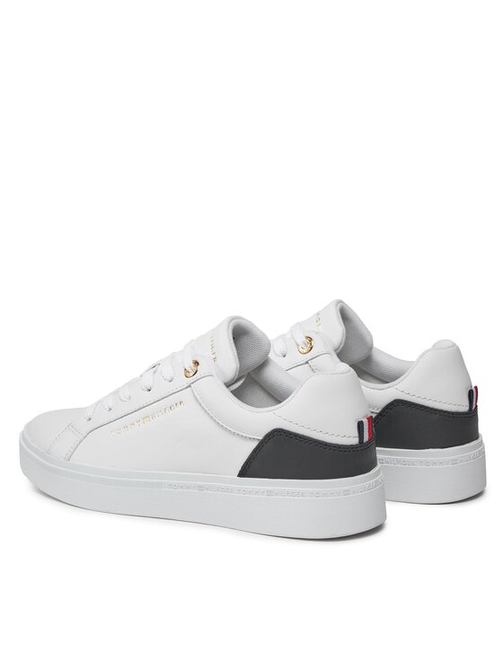 Tommy Hilfiger Tommy Hilfiger Laisvalaikio batai Elevated Essential Court Sneaker FW0FW07635 Balta