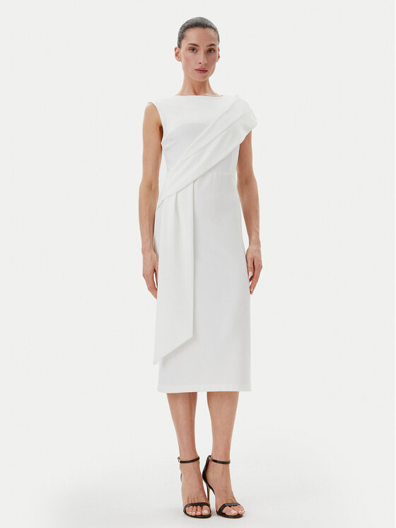 Rinascimento Rinascimento Kokteilinė suknelė CFC0019923002 Balta Regular Fit