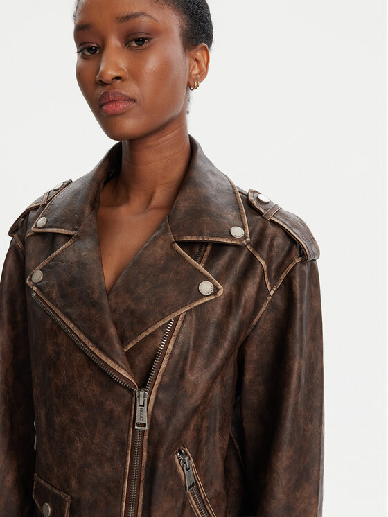 Guess Guess Куртка зі штучної шкіри W5YL04 WHDI0 Коричневий Regular Fit