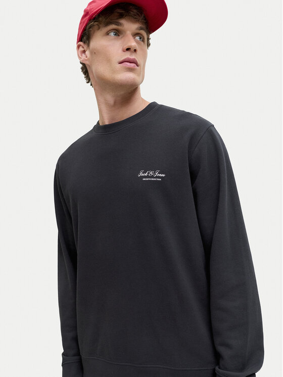 Jack & Jones Jack & Jones Bluză Earchive 12287995 Negru Regular Fit