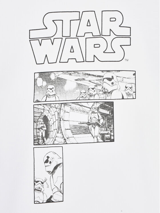 OVS OVS Μπλουζάκι STAR WARS 1891928 Λευκό Regular Fit