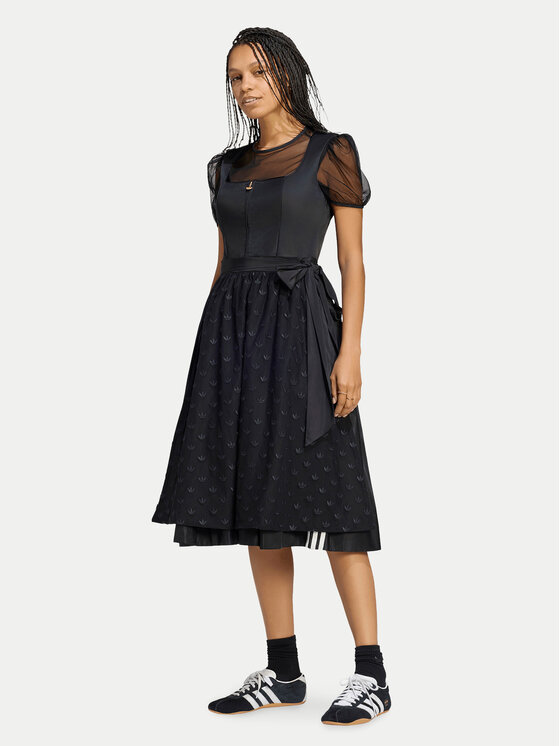 adidas adidas Sukienka codzienna Dirndl Dress LG2246 Czarny Regular Fit