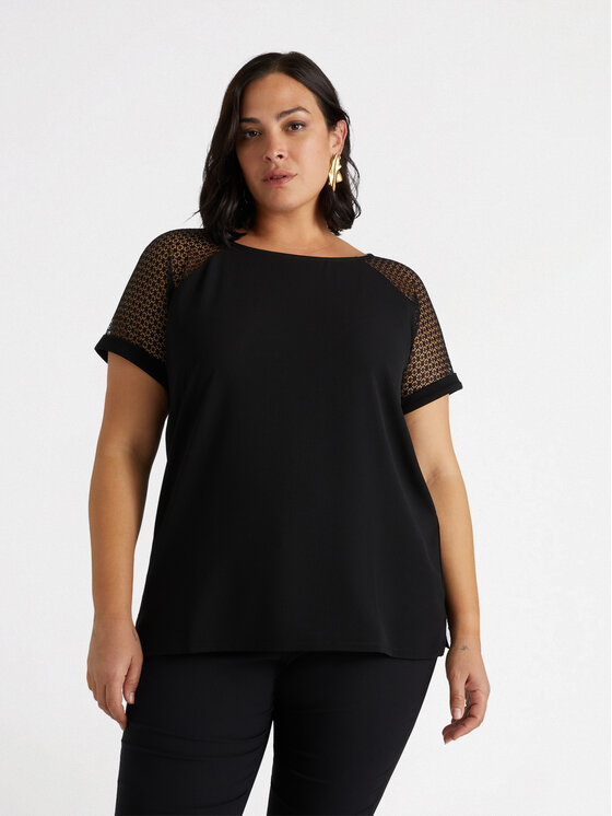 Fiorella Rubino Fiorella Rubino T-shirt G157L008466N033 Nero Regular Fit