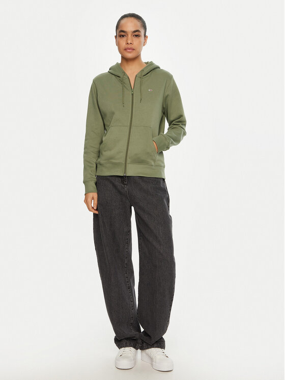 Tommy Jeans Tommy Jeans Світшот Flag DW0DW19729 Зелений Regular Fit