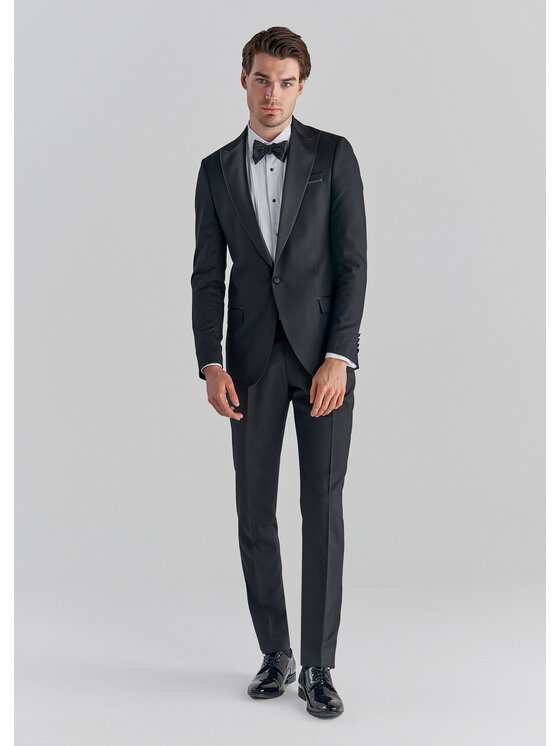 Pako Lorente Pako Lorente Spodnie garniturowe P22SF-6S-003 Czarny Slim Fit