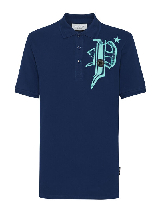 PHILIPP PLEIN PHILIPP PLEIN Polokošeľa 755 Modrá Slim Fit