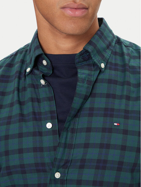Tommy Hilfiger Tommy Hilfiger Πουκάμισο MW0MW41493 Πράσινο Regular Fit