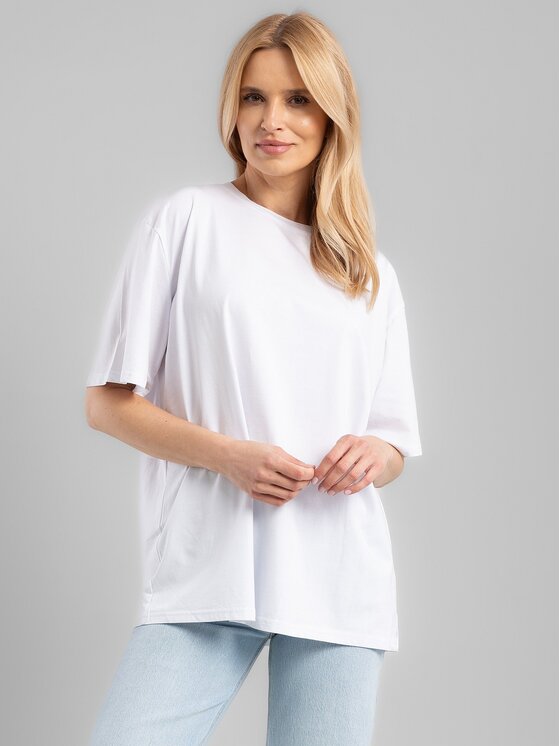 Perso Perso T-Shirt TCE245521F Biały Regular Fit