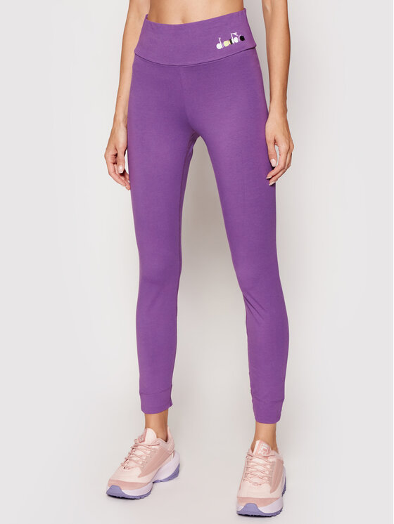 Diadora Diadora Legginsy Spotlight 102.177101 Fioletowy Slim Fit