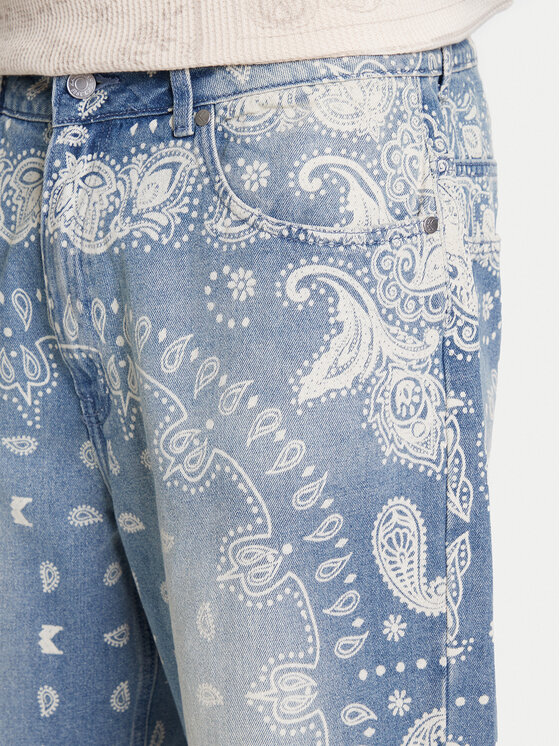 Karl Kani Karl Kani Kratke traperice Paisley PD00005502 Plava Regular Fit