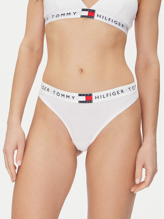 Tommy Hilfiger Tommy Hilfiger Kalhotky string UW0UW06039 Bílá