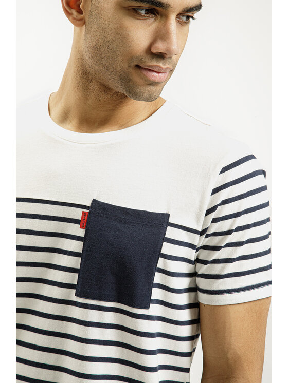 Cross Jeans Cross Jeans T-Shirt 16068-008 Biały Regular Fit