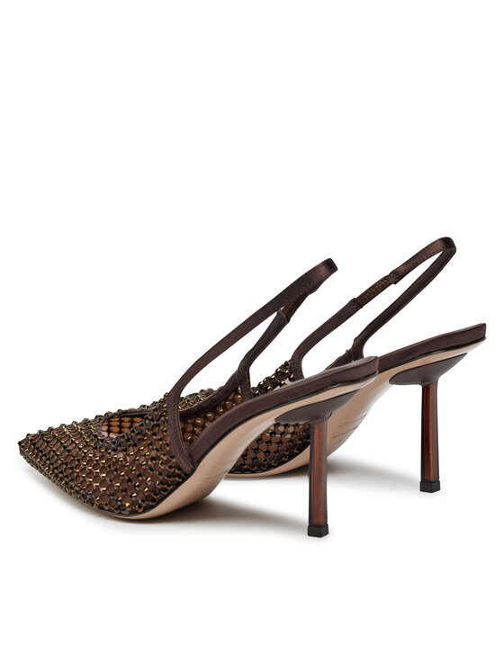 Le Silla Le Silla Туфлі на шпильці Chanel Gilda Stocking 2299U080P1PPSAS748 Коричневий