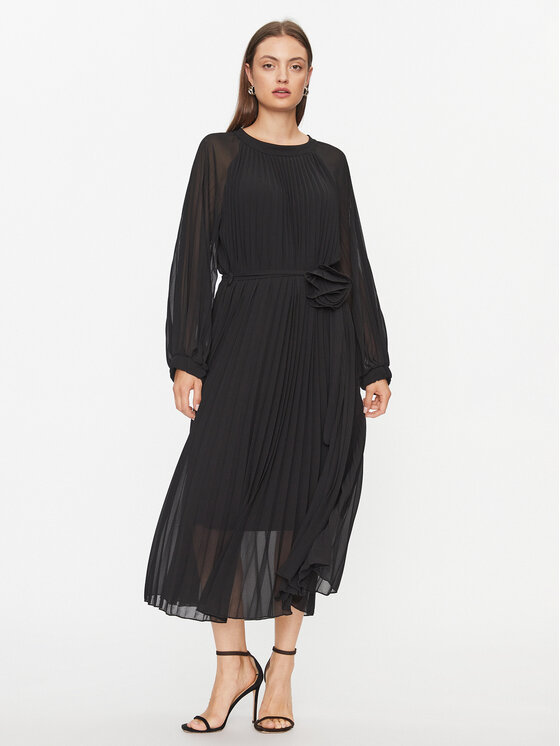 Dixie Dixie Koktel haljina A319Z029A Crna Relaxed Fit