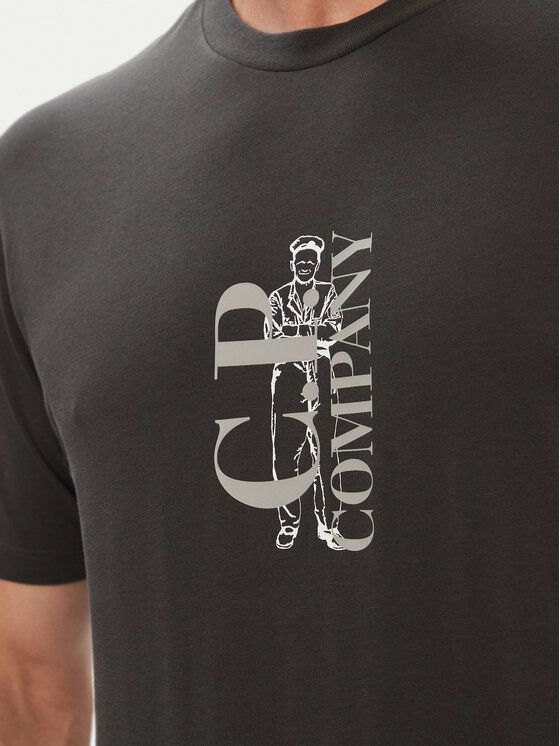 C.P. Company C.P. Company T-krekls 21CMTS134A005100W Tumši pelēka Regular Fit