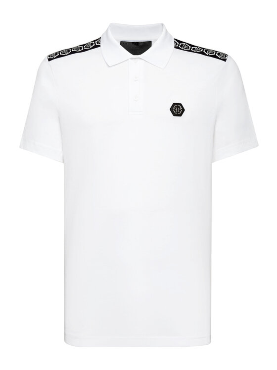 PHILIPP PLEIN PHILIPP PLEIN Polo 23823 Biały Slim Fit