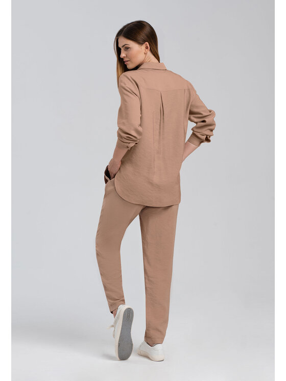 Look Made With Love Look Made With Love Koszula Malena Look 142 Beżowy Loose Fit