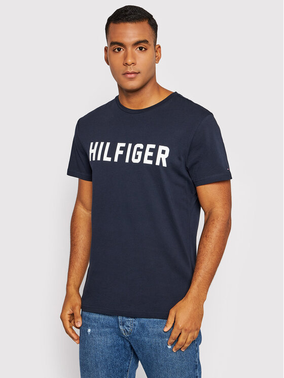 Tommy Hilfiger Tommy Hilfiger Majica Ss Tee UM0UM02011 Mornarsko modra Regular Fit