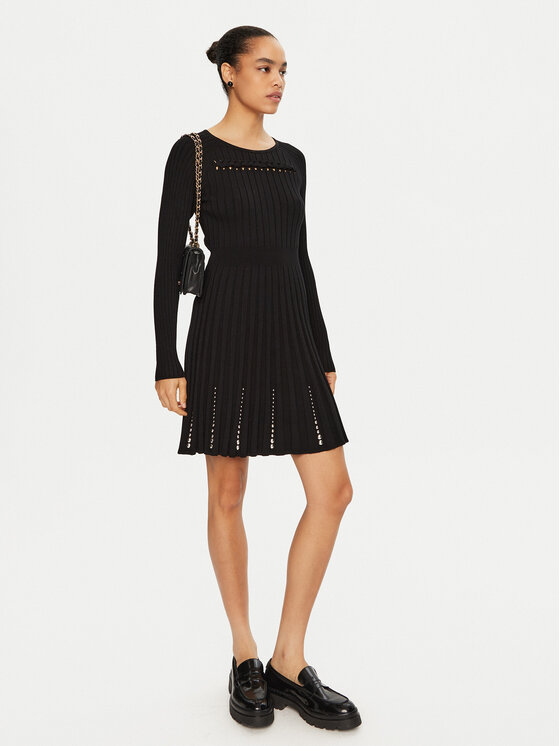 Liu Jo Liu Jo Strickkleid WF4125 MS99E Schwarz Regular Fit