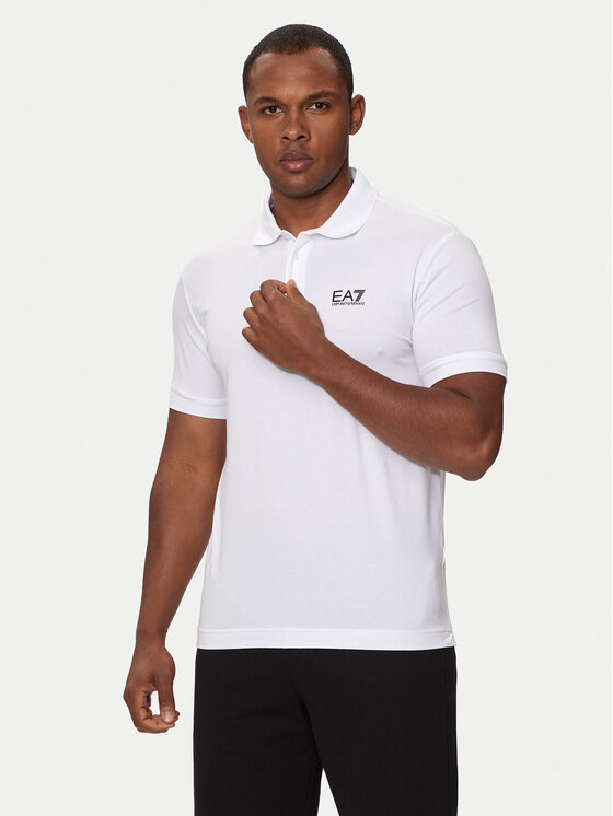 EA7 Emporio Armani EA7 Emporio Armani Polokošile 8NPF14 PJVQZ 1100 Bílá Regular Fit